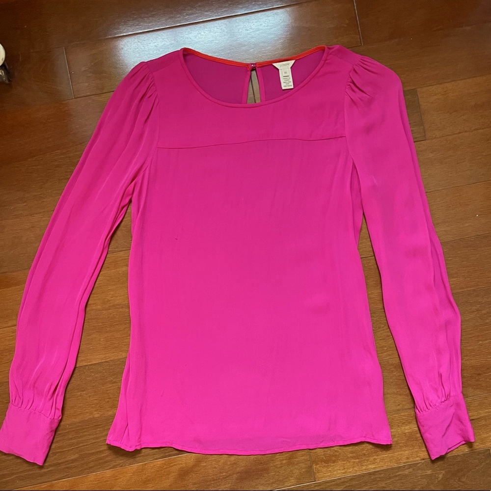 Hot pink top J-Crew